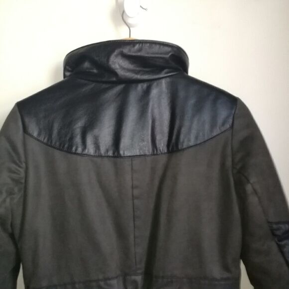 𝅺COKLUCH Winter Black & Grey Contemporary Zipper Front Long Coat Extra-Small - Picture 9 of 16